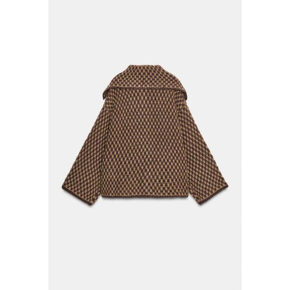 ZARA OVERSIZE KNIT JACKET - Picture 8 of 9